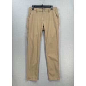 34 Heritage Pants Mens 32x32 Brown Verona Mid Rise Slim Leg Chino Stretch Casual